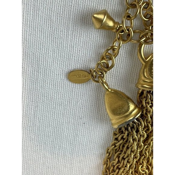 Vintage Gold Tone Carolee Necklace Talbots Multi-strand Adjustable - Picture 5 of 6